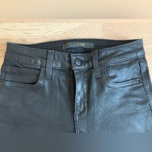 Joe’s Jeans Black Ruched Jeans Waxy/Satin Finish (24)